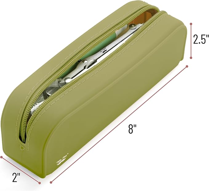 Mr. Pen- Silicone Pencil Case, Aesthetic Pencil Bag for Women, Makeup Pouch | Multifunctional Pouch for Stationery, Cosmetics and Electrical Goods Storage