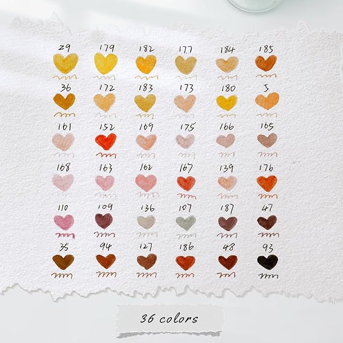 Ohuhu Skin Tone Markers 36 Colors: Dual Tip Brush and Fineliner Markers for Adult Coloring Water Based Art Skintone Marker Pens Set for Portrait Drawing Lettering Writing Calligraphy Journaling - Maui | Brush and Fineliner Markers for Adult Coloring Wa...