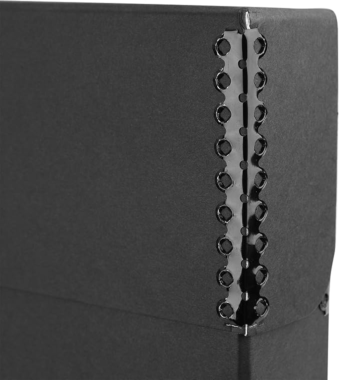 Lineco Archival Document Storage Box, Black, 15.5" x 10.5" x 2.5" | Legal-Sized, Metal Edge, Acid-Free Boxboard Case, Organize Files, Prints, Photos