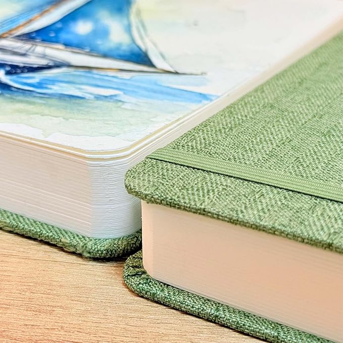 SEMLEART Watercolor Journal Sketchbook,6.5x6.5,140lbÀGSM Cotton Paper | 42 Sheets,Ideal for Painting, Drawing & Mixed Media,Pocket Mini Watercolor Notebook