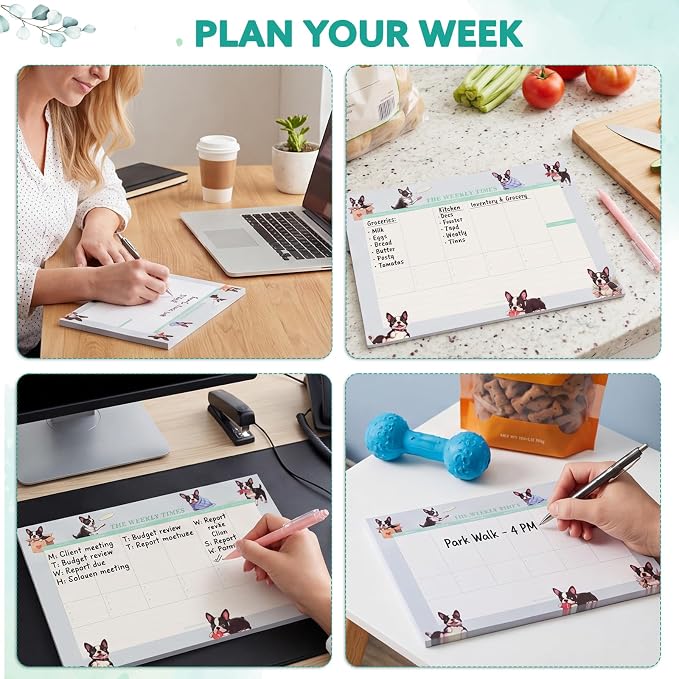 60 Sheets Weekly Pad, Tear Off Weekly Planner Notepad with Daily Schedule Weekly to Do List Notepad(7x10”)