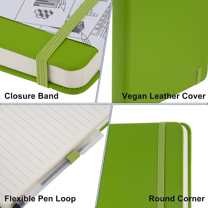 12 Pack Lined Journal Notebook - A5 Hardcover Notebooks 192 Pages, 100 GSM Thick Paper Journal, 8.3 x 5.7 inches, Journals for Writing, School Supplies, Office Supplies
