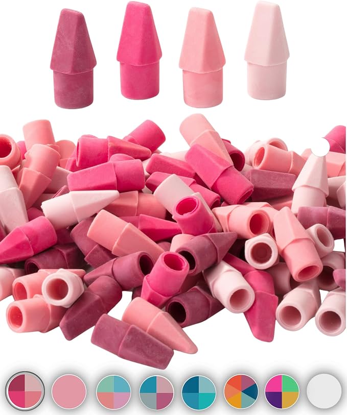 Mr. Pen- Pencil Erasers Toppers, 120 Pack, Pink Shades, Erasers for Pencils | Pencil Top Erasers, Pencil Eraser