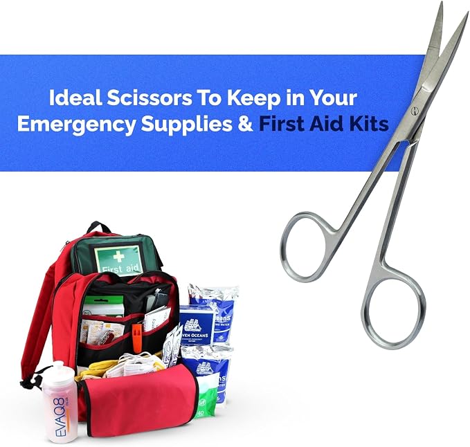 Iris Micro Dissecting Scissors 4.5” Curved (CVD) – Fine Point Surgical Scissors for Skin Tag, Gum, Suture & Eye Procedures – Medical Dental Tool for Doctors, Nurses, Students & Training (1pc)