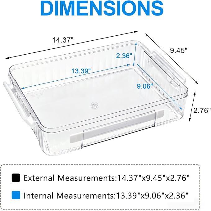 2 Pack Board Game Storage Box,Clear Stackable Craft Organizer | Clear PET with lid & side latches,Fits Letter & A4 papers,Flat cases for art,sewing supplies and documents organization