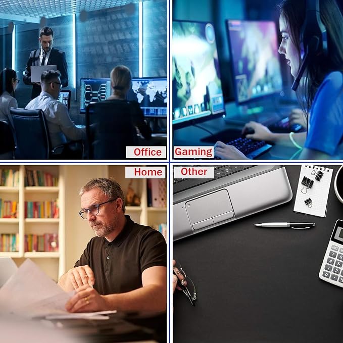 Large Mouse Pad, Big Desk Mat Large Office Desk Pad, Durable Extended Mouse Mat 35.4"x15.7" Mousepad with Non-Slip Rubber Base & Stitched Edge for Home Office Work, White Line