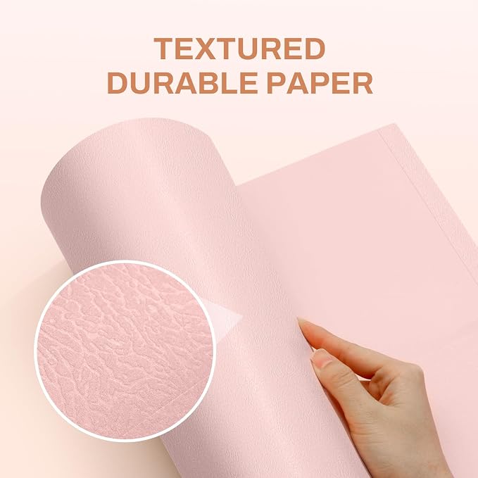 SUNEE Two Pocket Folders, 25 Pack File Folders with Business Card Slot, Textured Paper, Fit Letter Size Paper, Paper File Folder for School Office Home Business, Pink