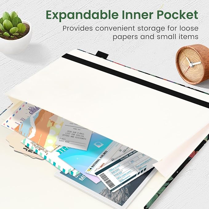 Taja Aesthetic Lined Journal for Women, Pretty 6" x 8" Notebook for Work & Note with 160 College Ruled Pages, Hardcover Leather Notebook for Journaling, Note Taking, Bible Study, Hummingbird