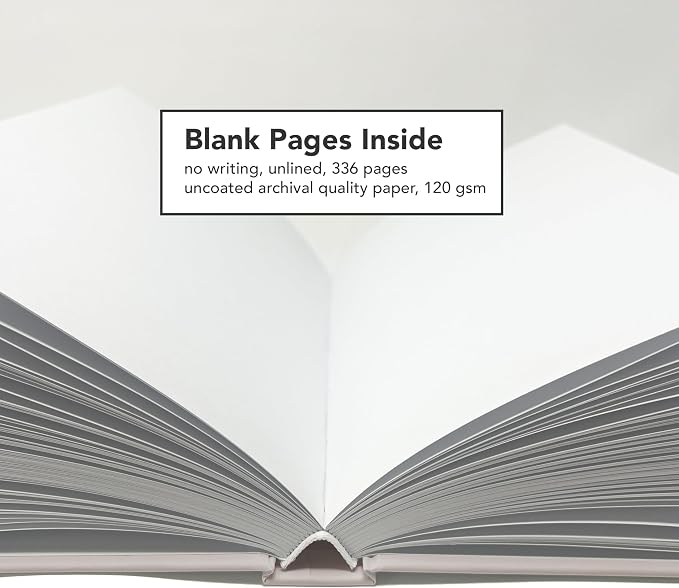 CovoBook™ Blank Hardcover | Premium Sketchbook Journal Guest Book | Photo Prop Home Decor (Almond, Size 9)
