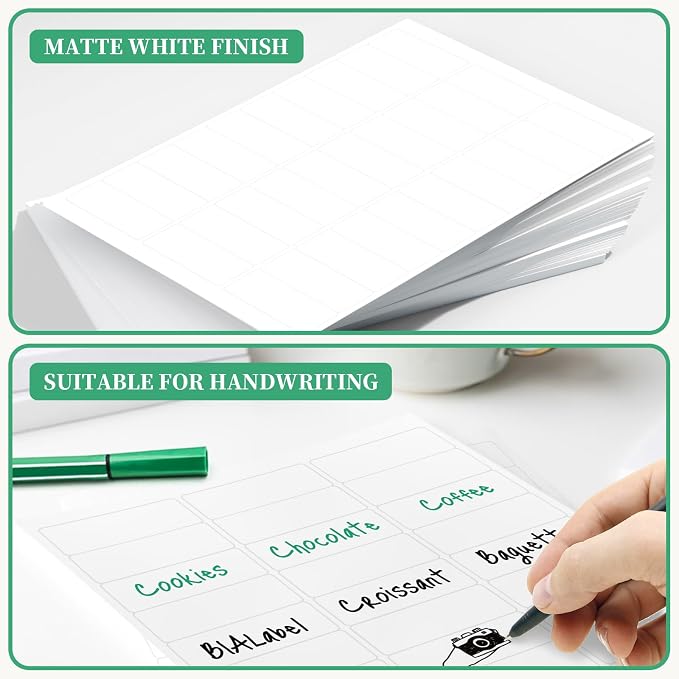 1 x 2-5/8 Inch Address Labels, 250 Sheets, 7,500 Labels | 30 Labels Per Sheet for Laser & Inkjet Printers, Smooth White Surface, Permanent Adhesive, Clear Printing