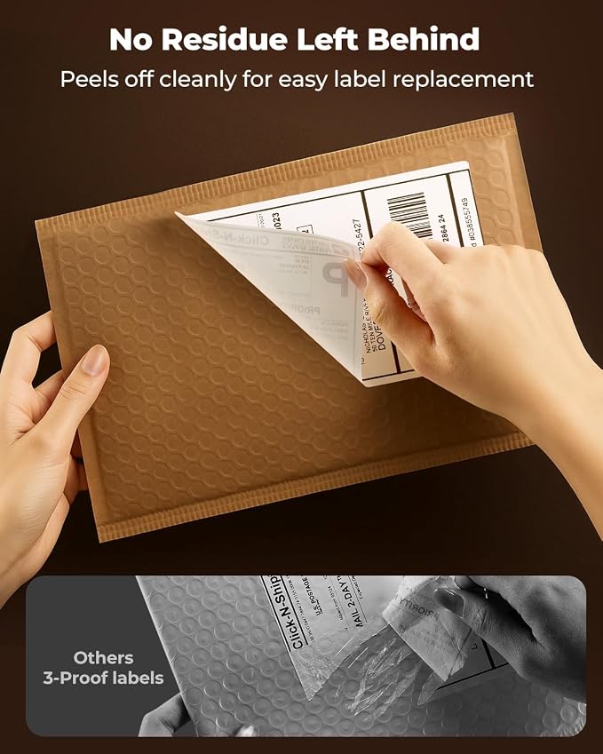 MUNBYN 4"x6" Direct Thermal Shipping Labels for Packages, 380 Sheets/Stack | 4"x6" Fanfold Thermal Labels, Durable Waterproof, Oil-Proof, Scratch-Proof, Alcohol-Resistant, Tear-Resistant