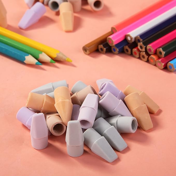 Mr. Pen- Pencil Erasers Toppers, 120 Pack, Colorful, Latex Free, No Smudge | Mr Pen Erasers for Pencils