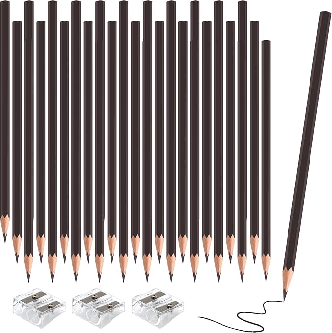 36 Pack Brown Colored Pencils for Kids, Pre-sharpened Art Pencils Back to School Supplies Set, Drawing Sketching Pencils for Students, Teachers, Classroom