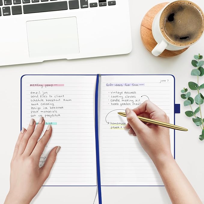 &And Per Se Lined Journal Notebook – A5 5.7”x8” College Ruled, 160 Pages, 100gsm Thick Paper, Journaling Notebooks for Writing (Royal Blue)