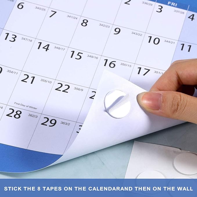 2026-2027 Yearly Wall Calendar - Calendar 2026-2027, July 2026 - June 2027 | Large Wall Calendar 26-27, 34.8" x 22.8"(Open), Full Year Calendar Large, One Page Vertical with Round Stickers - Colorful