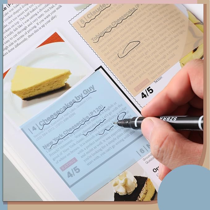 900 Pcs Transparent Sticky Notes Bulk Pastel See Through Sticky Notes Clear Books Annotation Tabs Self Adhesive Waterproof Translucent Back to School Bible Accessories Office Supply(Cute Color)