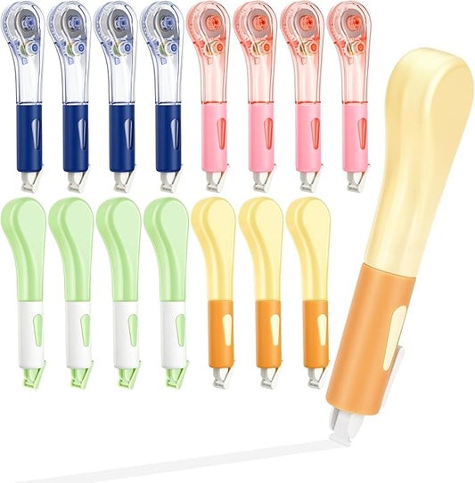 19.69ft Correction Tape Pens, Dry Instantly | Smooth Application, Stretch Resistant, Easy-to-Use Pen Style Correction Tape Applicator for School & Office Supplies