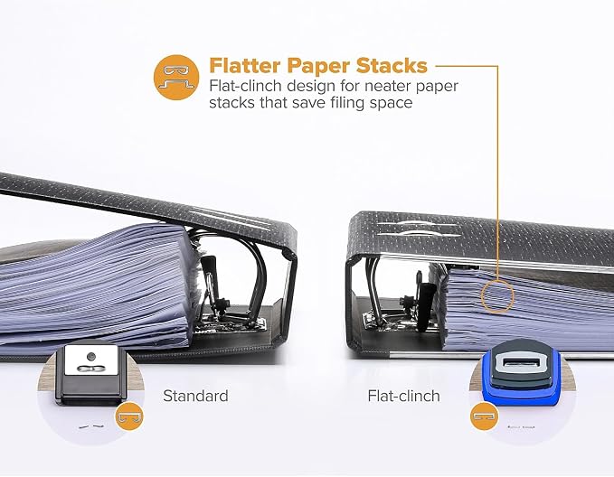Bostitch Office Heavy Duty Stapler, 40 Sheet Capacity, No Jam, Half Strip, Fits into the Palm of Your Hand, For Classroom, Office or Desk, Metallic Blue