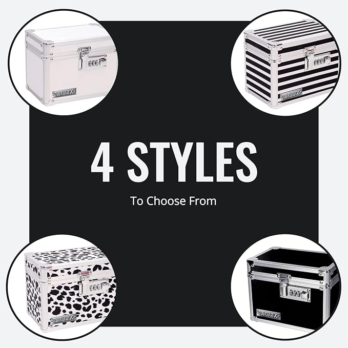 Vaultz Medicine Lock Box - 4 Pack - 5 x 7 x 5 Inches - Secure Cabinet Safe with Combination Lock - Ideal for Medications and Small Valuables - Black | Secure cabinet safe for medications, cash and small valuables, compact design fits shelves, drawers o...