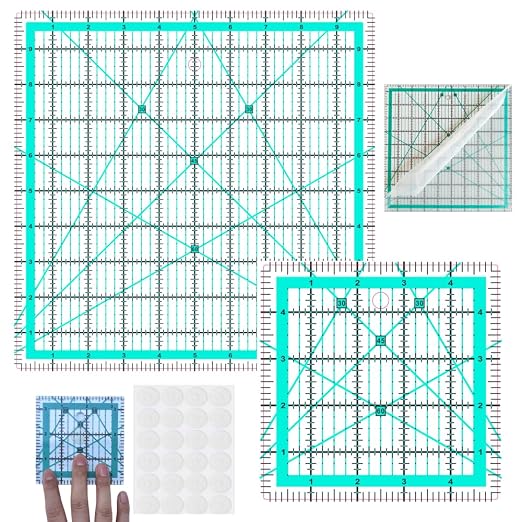 2 Quilting Rulers,Square Quilting Rulers(5", 10") | Square Rulers,Quilting Squares,Square Quilting Rulers,Quilting Square Ruler