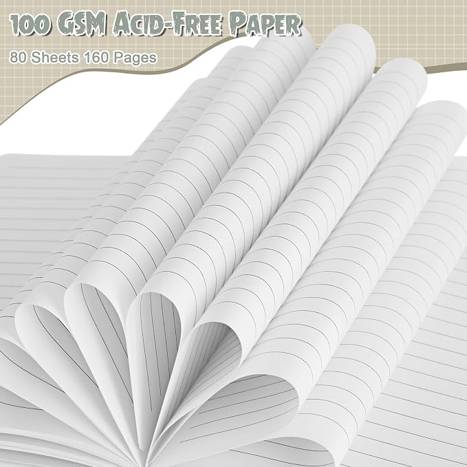 Laumoi 14 Pack Hardcover Journal Notebooks Bulk A5/A4/B5 Journaling Notebook Wide Ruled PU Leather Ruled Lined Journals with Pen Holder for School Business Work Writing (Morandi Color,A5)