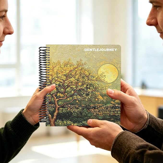 Hardcover Sketchbook,7.2"x8.3"Spiral Bound Drawing Pad,Citrus Moonlight | 150gsm(92lb)Acid-Free Thick Paper,Blank Art Journal for Adults,Artists&Beginners,Ideal for Sketching,Doodling and Mixed Media