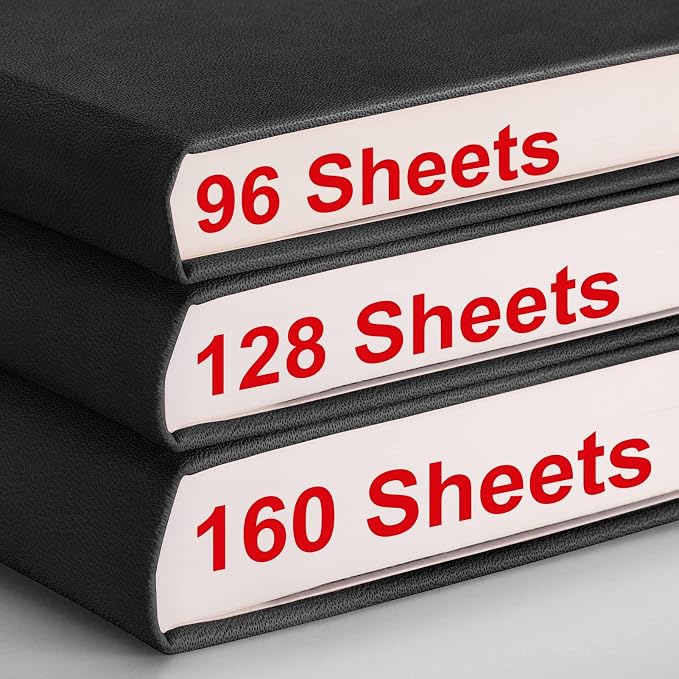 AHGXG Lined Journal Notebook - 320 Numbered Pages Thick Journals for Men, Large B5 College Ruled Notebook for Writing, 100gsm Thick Paper, Leather Softcover, for Women Work School, 7.6'' X 10''-Black | College Ruled Leather Journal for Women, 100gsm Th...