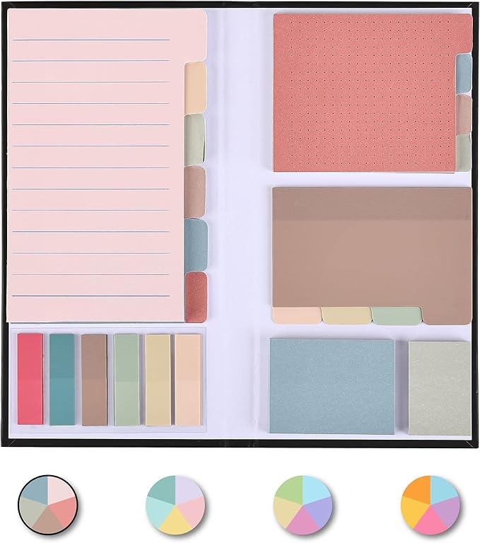 Mr. Pen- Sticky Notes Set, 410 Pack, Ruled | Dotted & Blank Notes with 150 Index Tabs, Divider Sticky Pads for Bible Study, Office, School, Planning