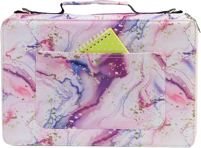 480 Slots Pencil Case, 5-Layer Organizer with Shoulder Strap | 5-layer twill oxford case with 480 elastic slots,carry handle, removable strap, and outer pocket for phone or keys.