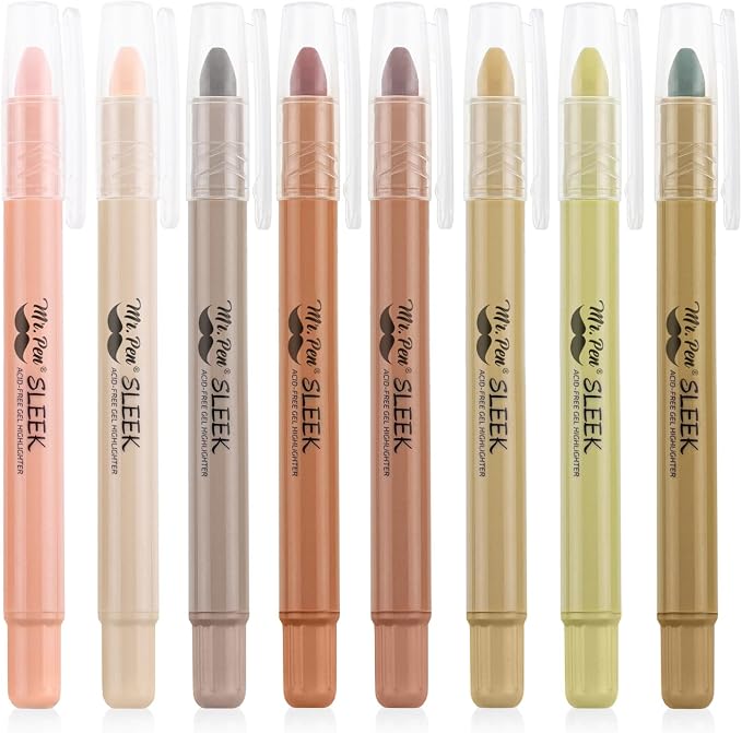 Mr. Pen- No Bleed Gel Highlighters, Assorted Colors, 8 Pack | Bible Highlighters and Pens No Bleed, Bible Markers for Study, Journaling, School Supplies and Accessories