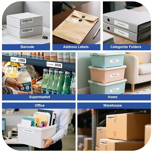 L LIKED 10 Rolls 1-1/8"x3-1/2 Labels, Compatible Dymo/Rollo/Zebra | DYMO 30252 replacement, 3500 labels. Strong adhesive, easy-tear. Compatible with Dymo 450/4XL, Rollo, Zebra.