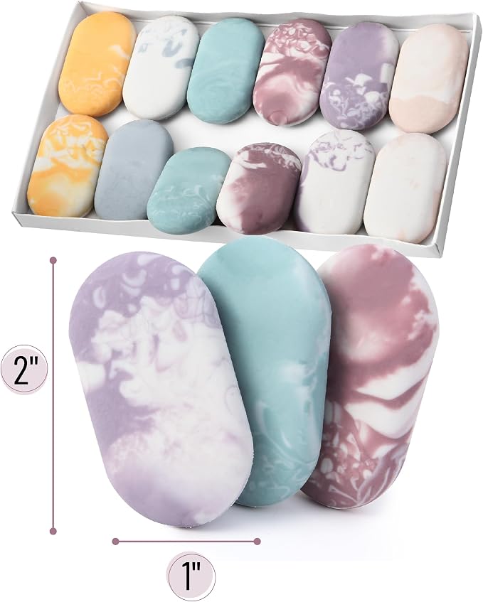 Mr. Pen- Marble Pencil Erasers, 12 Pack, 1" x 2" | Soft Rubber Marble Pencil Erasers for School, Office, Art Sketching, Homework, Exams, Clean Smudge-Free Correction