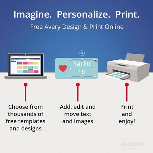 Avery Averyamp;reg; Easy Peel Address Labels for Inkjet Printer, 1-1/3 x 4, White, 350/Pack