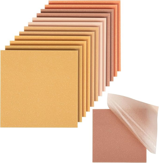 Mr. Pen- Transparent Glitter Sticky Notes, 3”x3”, 12 Pads, 600 Sheets | Glitter Transparent Note Pads, Self-Stick Bible Journaling Sticky Note for Women, Bible Journaling Supplies