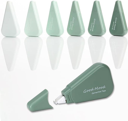 White Correction Tape, 6 Pack, 16.4 Feet Correction Tape, School & Office Supplies, writing supplies and correction supplies (Green)