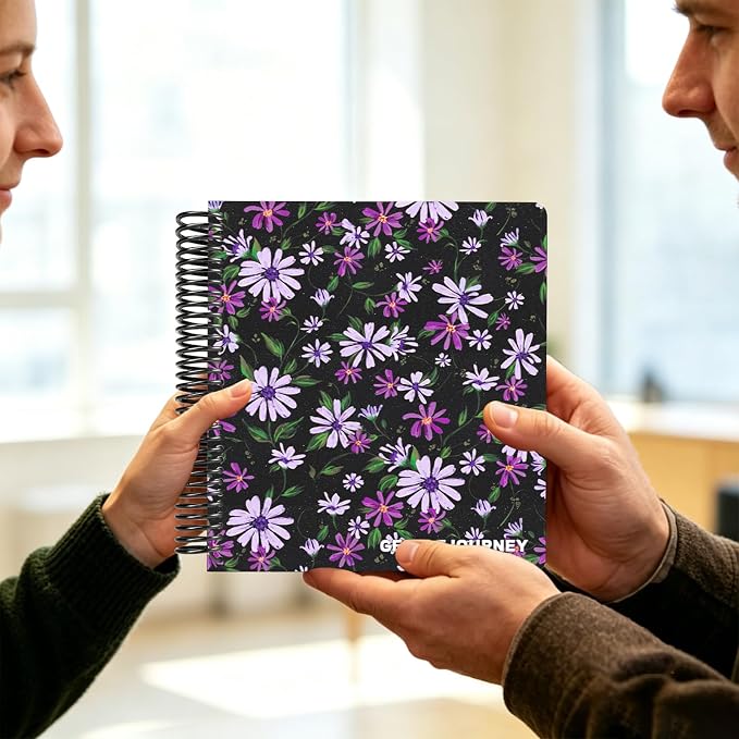 Hardcover Sketchbook,7.2" x 8.3" Spiral Bound Drawing Pad,Lavender Daisy | 150gsm(92lb)Acid-Free Thick Paper,Blank Art Journal for Adults,Artists&Beginners,Ideal for Sketching,Doodling and Mixed Media