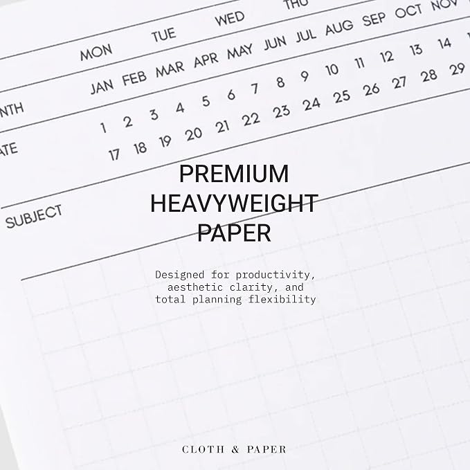 Cloth & Paper Travel Notebook | Executive Notes – Café Noir | Pocket Plus Executive Notebook 3.2" x 6" | Professional Notebook with Date, Day & Subject Layout for Meetings & Work – Soft Touch Cover