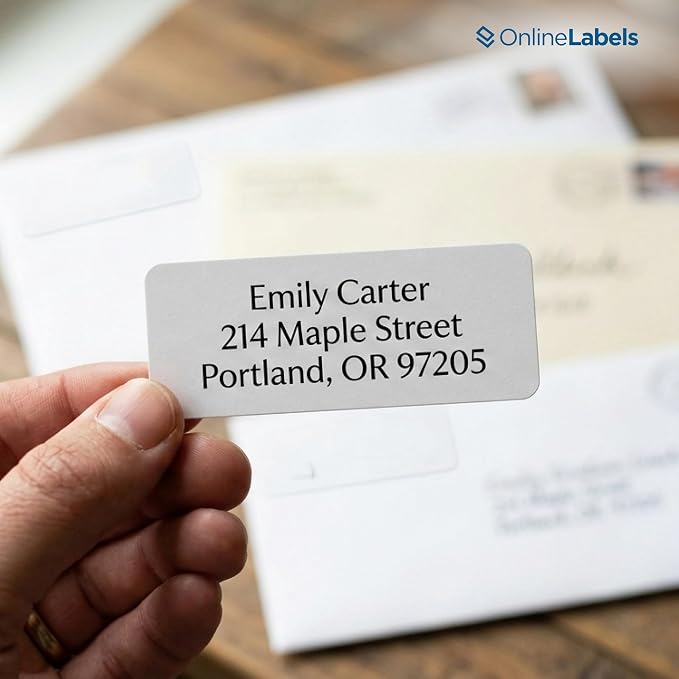OnlineLabels 2.625" x 1" Address Labels - White Matte - 250 Sheets | Permanent Adhesive, Blank Rectangle Labels, Inkjet & Laser Compatible, Ideal for Address, Shipping, & Barcodes