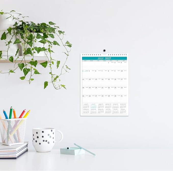 Calendar 2027, 12 Monthly from January 2027 to December 2027, with Julian Date, 11.4 x 14.6 Inches, Thick Paper