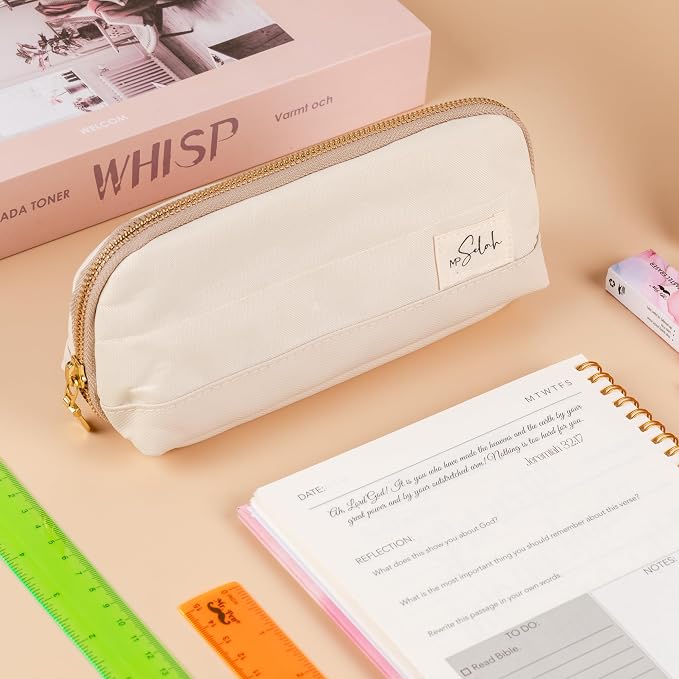 Mr. Pen- Wide-Opening Pencil Case, Triangle Design | Compact & Spacious Pencil Cases with 5 Mesh Pockets, Bag Pouch, Box Organizer for Students, School Supplies, Aesthetic Supply