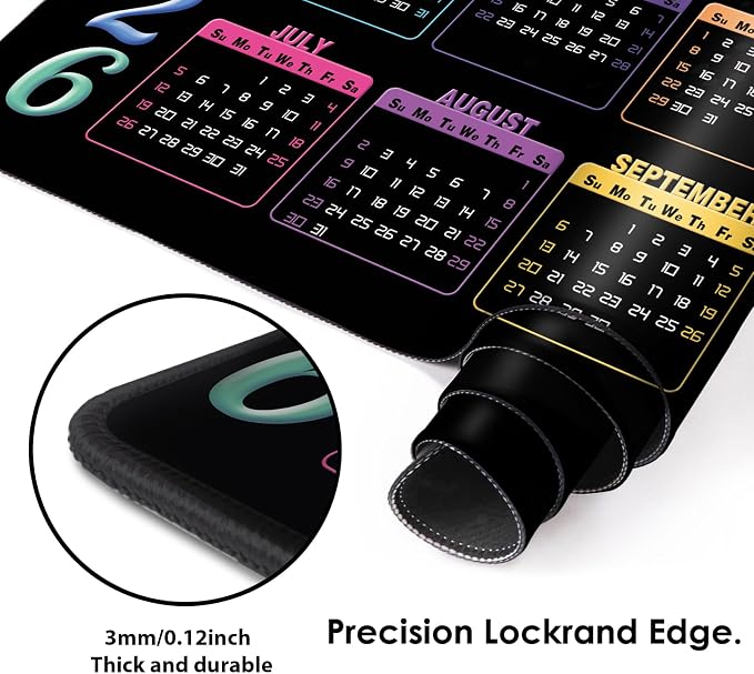 Galdas Gaming Mouse Pad XXL XL Large Long Extended Big Mousepad Non-Slip Rubber Keyboard Mouse Pad with Stitched Edges for Laptop Home Office (2026, 35.4 * 15.7)