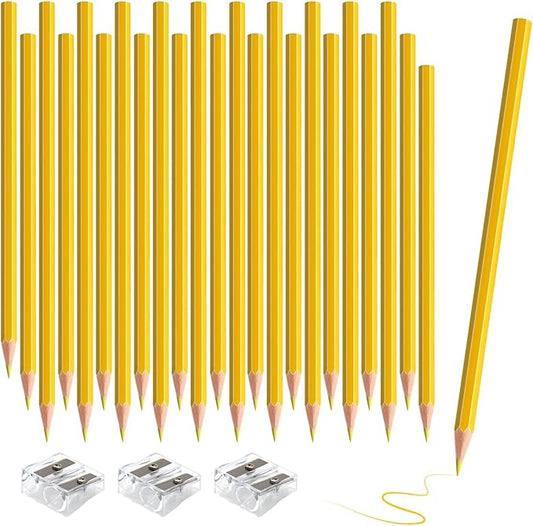 36 Pack Yellow Colored Pencils for Kids, Pre-sharpened Art Pencils Back to School Supplies Set, Drawing Sketching Pencils for Students, Teachers, Classroom