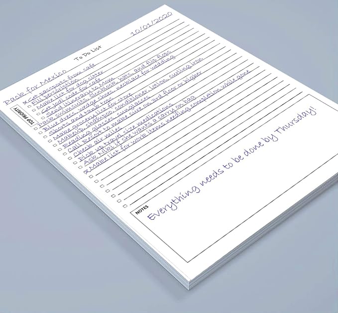 Life Charge To Do List Notepads for Work, Daily Checklist Planner Pads with Priority & Notes, Task Organizer & Productivity Planner, Multiple Sizes & Layouts