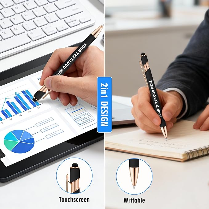 ENOMY Personalized Notebook Journal & 10 PC Pens Set Custom Notebook with Pen 240 Pages A5 Hardcover Journal for Men Women Leather Notebook for Work College Graduation Gifts, LightBlue