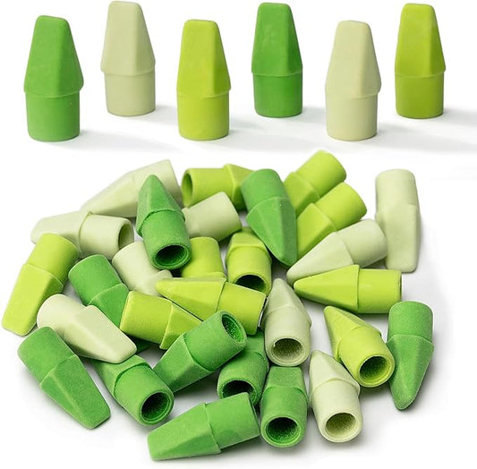 Mr. Pen- Pencil Erasers Toppers, 30 Pack, Colorful | No-Smudge Cap Pencil Erasers for Precise Erasing, Kids, Teachers, Studying Supplies, Green Shades