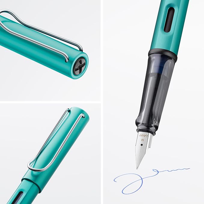 LAMY AL-star turmaline - Fountain Pen with ergonomic grip & polished steel nib in size EF - lightweight aluminum body - including LAMY T 10 blue cartridge - Right-Handed