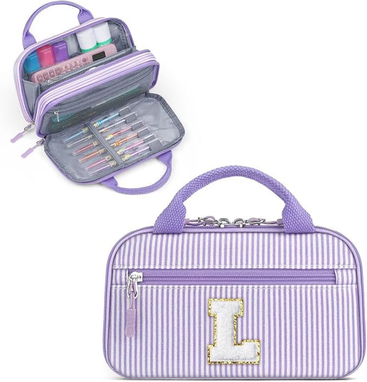 YOOLIFE Birthday Gifts for 6 7 8 9 10 11 12 13 Year Old Girls, Gifts for Teen Girls Kids, Purple Pencil Case for Girl, Purple L