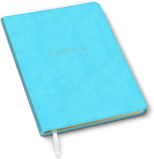 Gallery Leather Journal Notebook - 192 Pages, Softcover, For Men and Women, For Writing, Work & Travel, Handcrafted - Acadia Pool - 9.75 x 7.5, Large Lined