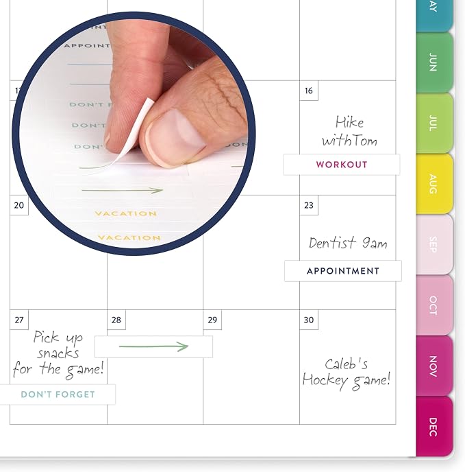AT-A-GLANCE 2027 Planner, Simplified by Emily Ley, Weekly & Monthly, 5.5" x 8.5", Happy Stripe (EL57-200-27)