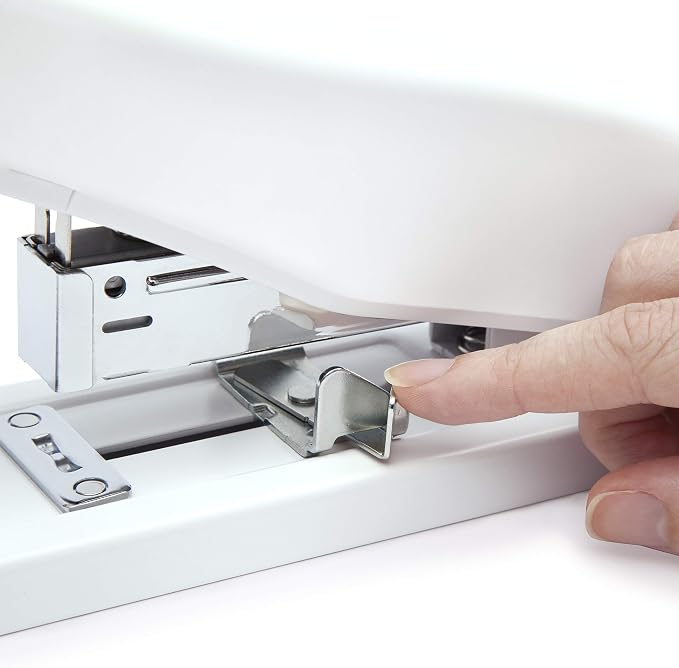 Rapesco 1461 ECO Heavy-Duty Stapler with 3200 Assorted Staples, Type 923 Heavy-Duty Staples (8/10/12/13mm), 100 Sheet Capacity, for Office, Business Proposals, School, Research Papers, White | 100 Sheet Capacity, Soft White